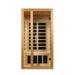 Dynamic Gracia 1-2-Person Low EMF FAR Infrared Sauna (Canadian Hemlock) - Front view of sauna