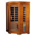 Dynamic Heming Elite 2-Person Corner Ultra Low EMF FAR Infrared Sauna (Canadian Hemlock) - Side view of sauna