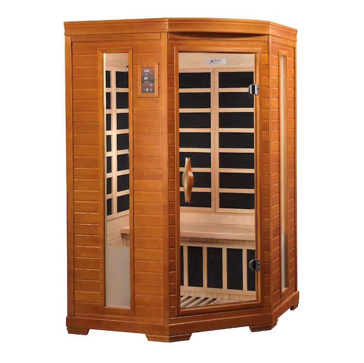 Dynamic Heming Elite 2-Person Corner Ultra Low EMF FAR Infrared Sauna (Canadian Hemlock) -