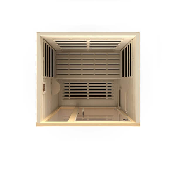 Dynamic Llumeneres 2-Person Ultra Low EMF FAR Infrared Sauna (Canadian Hemlock) - Top view