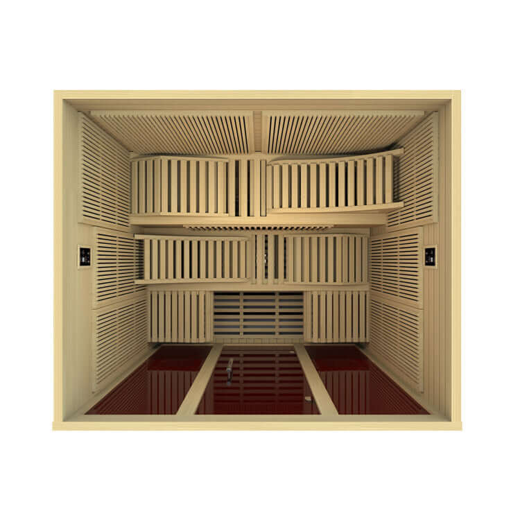 Dynamic Monaco 6-Person Ultra Low EMF FAR Infrared Sauna (Canadian Hemlock) - Top view