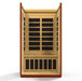 Dynamic San Marino 2-Person Low EMF FAR Infrared Sauna (Canadian Hemlock) - Front interior view of sauna without door and roof