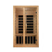 Dynamic Santiago 2-Person Low EMF FAR Infrared Sauna (Canadian Hemlock) - Front view actual product photo with visible interiors