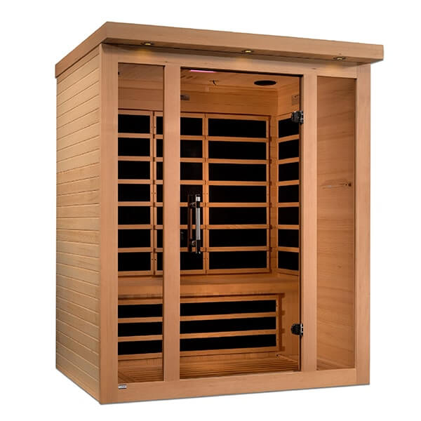 Dynamic Vila 3-Person Ultra Low EMF FAR Infrared Sauna (Canadian Hemlock)