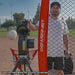 Powernet Launch F-lite Baseball and Softball Pitching Machine 1194 - front view of the machine 