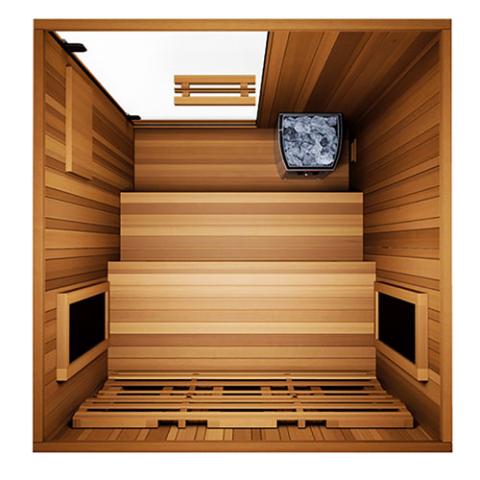 Finnmark FD-4 Trinity Infrared & Steam Sauna Combo - top view