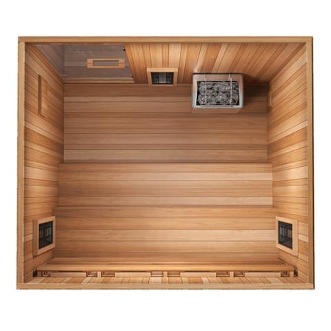 Finnmark FD-5 Trinity XL Infrared & Steam Sauna Combo - top view