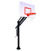 First Team Attack In-Ground Adjustable Basketball Hoop - white and red board