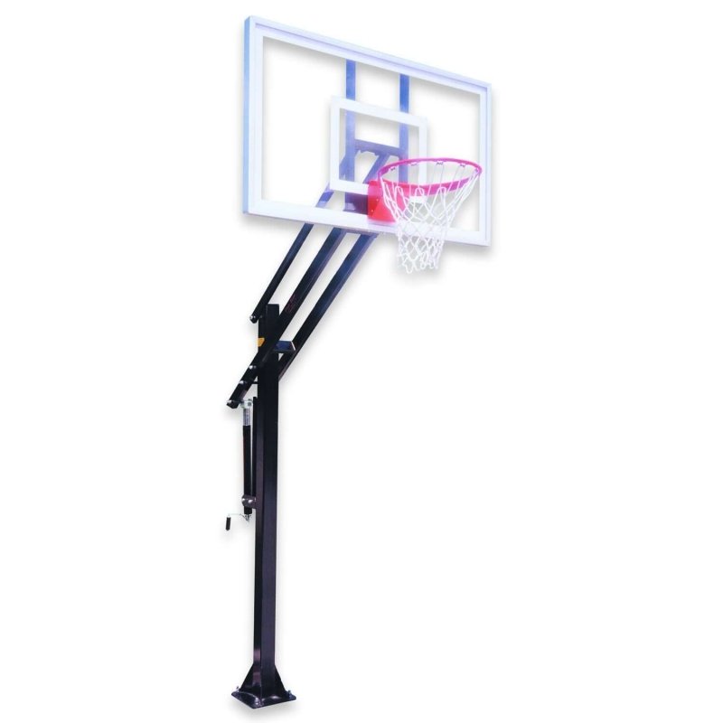 First Team Attack In-Ground Adjustable Basketball Hoop - facing right