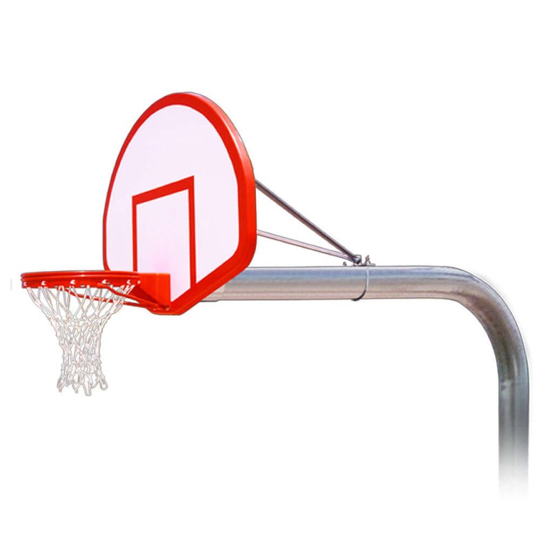 First Team Brute In-Ground Fixed Height Basketball Hoop - semicircle backboard