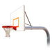 First Team Brute In-Ground Fixed Height Basketball Hoop - white and orange backboard