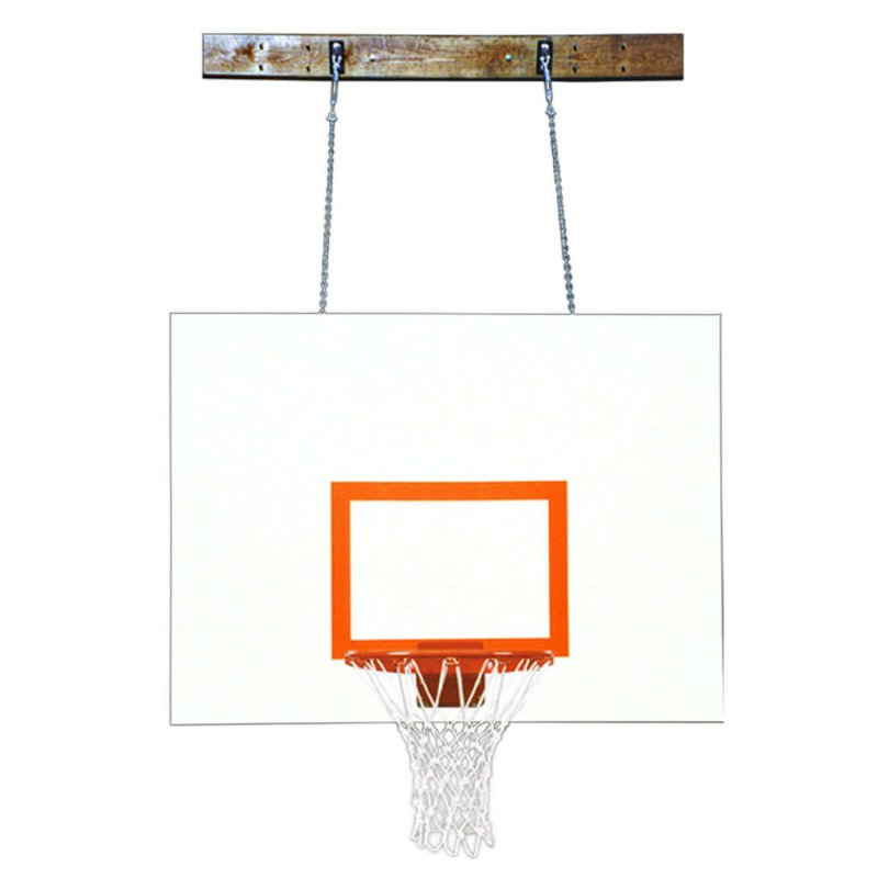 First Team FoldaMount46 Wall Mount Basketball Hoop - white backboard