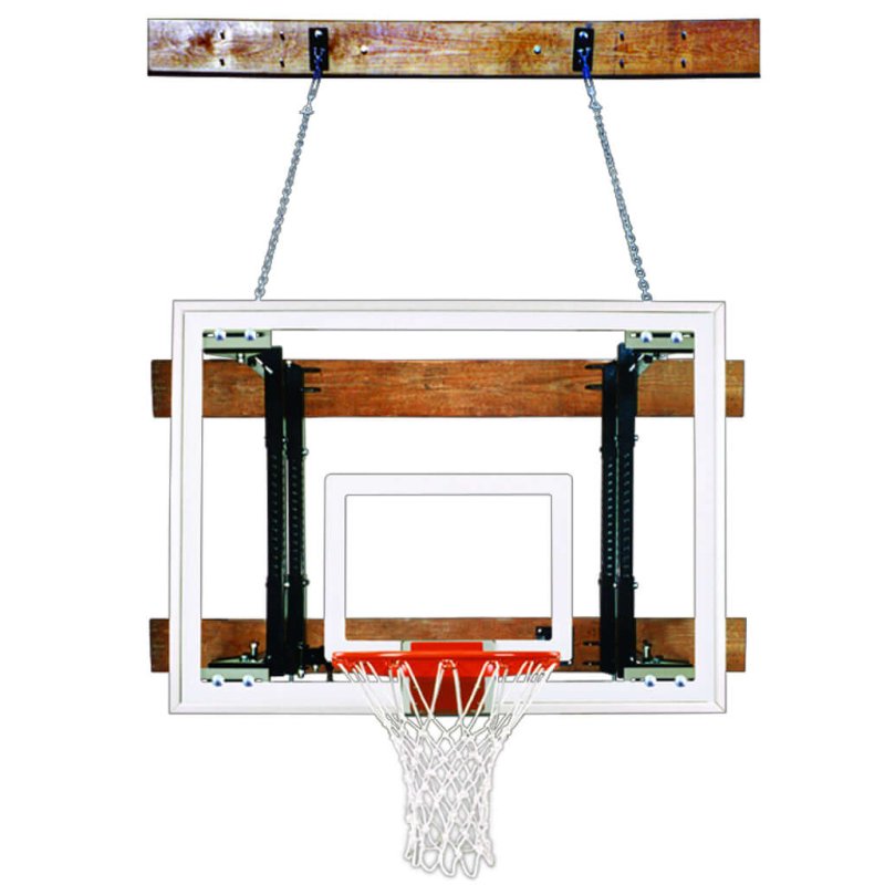 First Team FoldaMount46 Wall Mount Basketball Hoop - square backboard