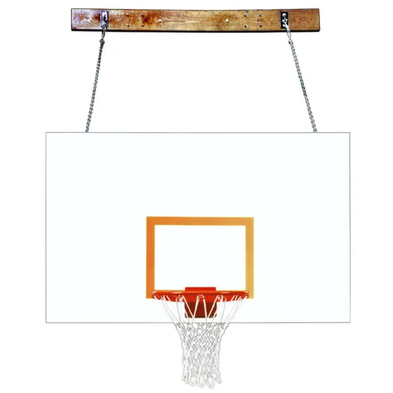 First Team FoldaMount68 Wall Mount Basketball Hoop - white and orange board