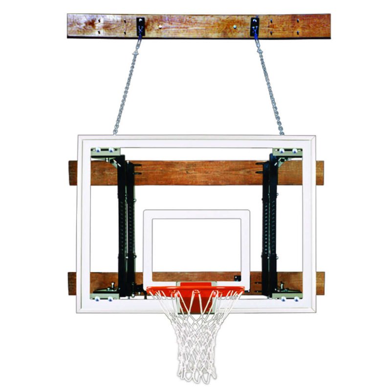 First Team FoldaMount68 Wall Mount Basketball Hoop - red rim