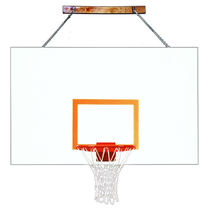 First Team FoldaMount68 Wall Mount Basketball Hoop - white and orange board