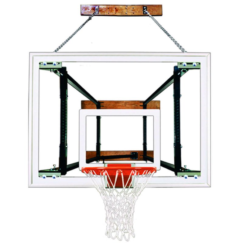 First Team FoldaMount68 Wall Mount Basketball Hoop - square backboard