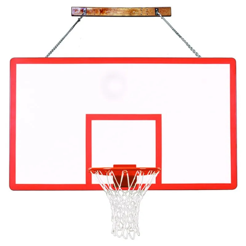 First Team FoldaMount68 Wall Mount Basketball Hoop - red, rectangular board