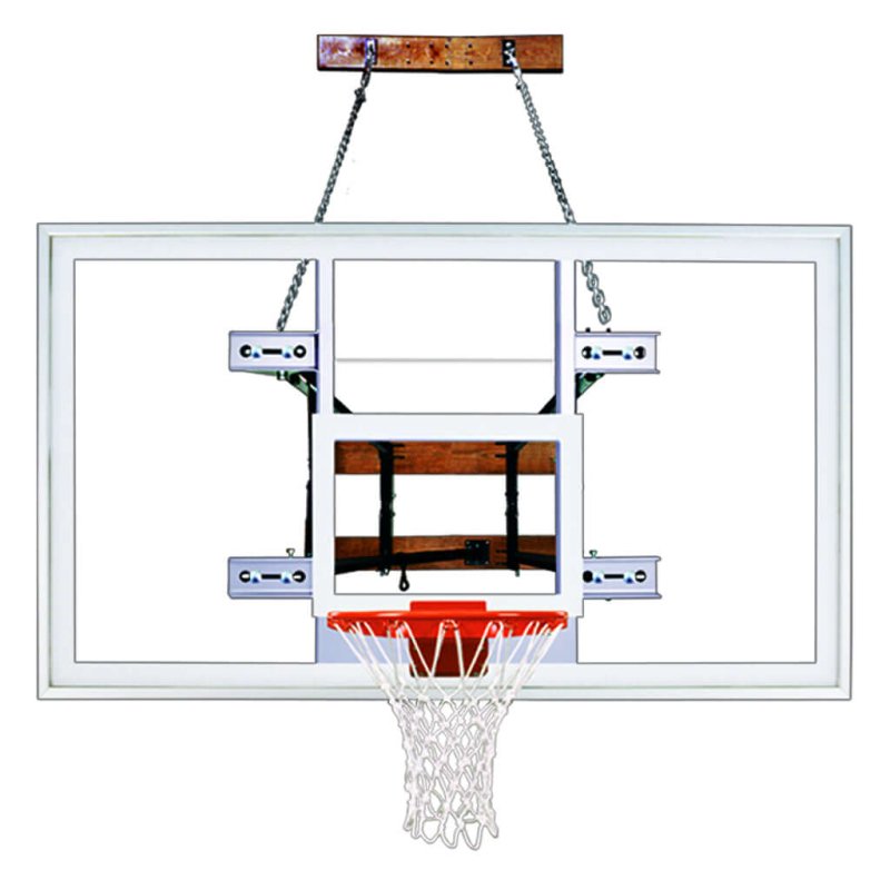 First Team FoldaMount68 Wall Mount Basketball Hoop - red rim