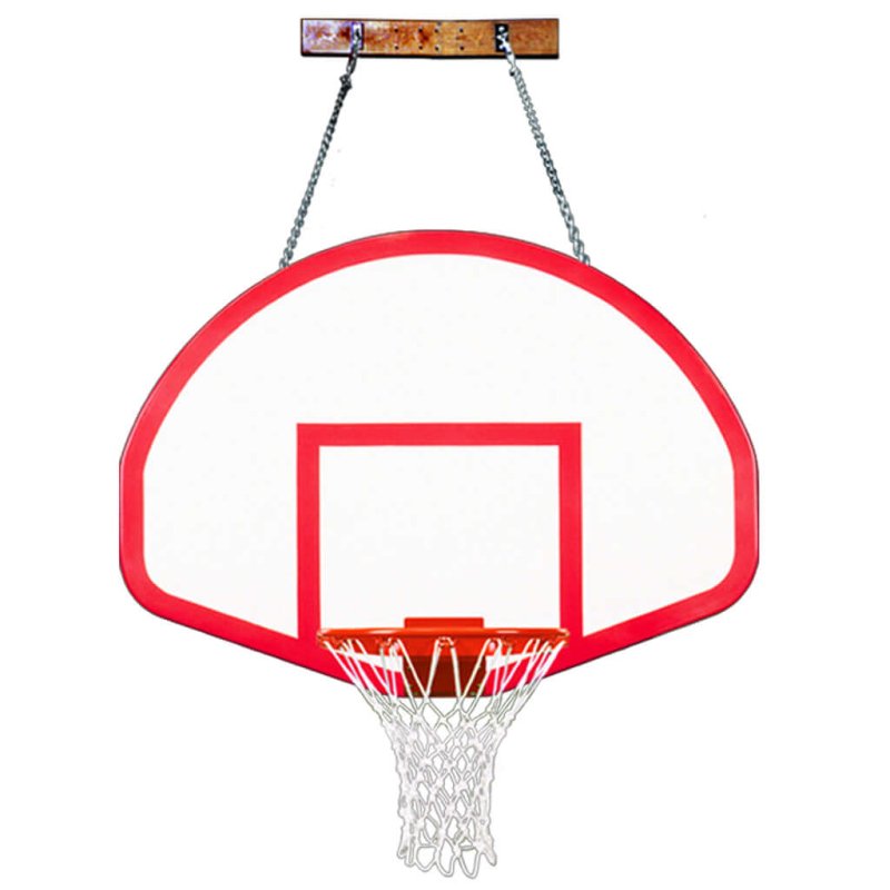 First Team FoldaMount68 Wall Mount Basketball Hoop - red, spherical board