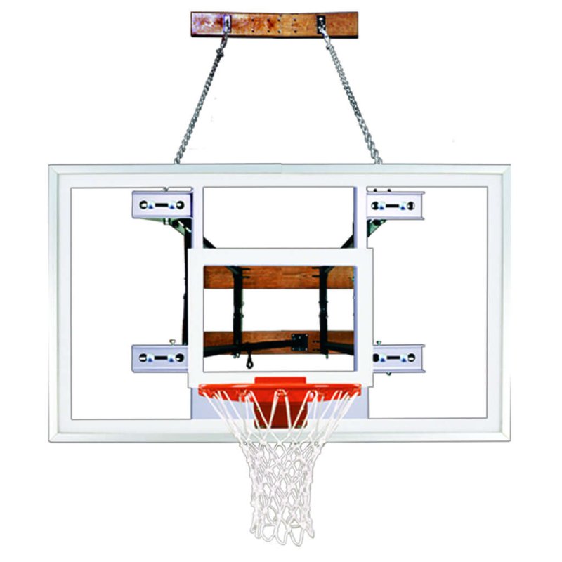 First Team FoldaMount68 Wall Mount Basketball Hoop - on clear background