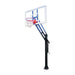 First Team Force In-Ground Adjustable Basketball Hoop - red rim