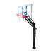 First Team Force In-Ground Adjustable Basketball Hoop - clear board