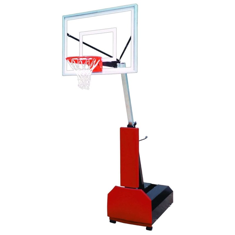 First Team Fury Portable Basketball Hoop - red base