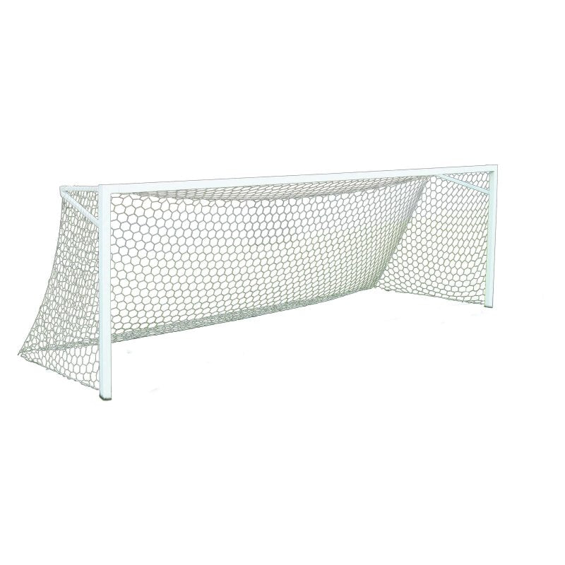 First Team Golden Goal 44 Square Aluminum Fixed Soccer Goal - net on white background