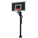 First Team Jam In-Ground Adjustable Basketball Hoop - black backboard with red rim