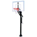 First Team Jam In-Ground Adjustable Basketball Hoop - clear backboard