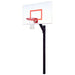 First Team Legacy In-Ground Fixed Height Basketball Hoop - white and red backboard