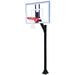 First Team Legacy In-Ground Fixed Height Basketball Hoop - clear, square backboard