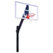 First Team Legend In-Ground Fixed Height Basketball Hoop - clear backboard