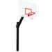 First Team Legend In-Ground Fixed Height Basketball Hoop - white and red backboard with black pole