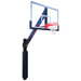 First Team Legend In-Ground Fixed Height Basketball Hoop - clear glass board with black padding