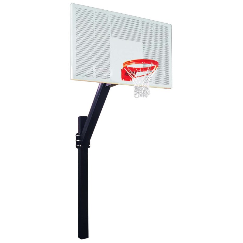 First Team Legend In-Ground Fixed Height Basketball Hoop - perforated backboard