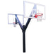 First Team Legend In-Ground Fixed Height Basketball Hoop - backboard and rims back to back 