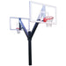 First Team Legend In-Ground Fixed Height Basketball Hoop - backboard and rims back to back 