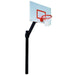 First Team Legend Jr In-Ground Fixed Height Basketball Hoop - white and red backboard