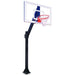 First Team Legend Jr In-Ground Fixed Height Basketball Hoop - clear and rectangular backboard