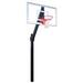 First Team Legend Jr In-Ground Fixed Height Basketball Hoop - red rim