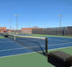 First Team PortaCourt Sentry Portable Tennis Set - setup in playing court