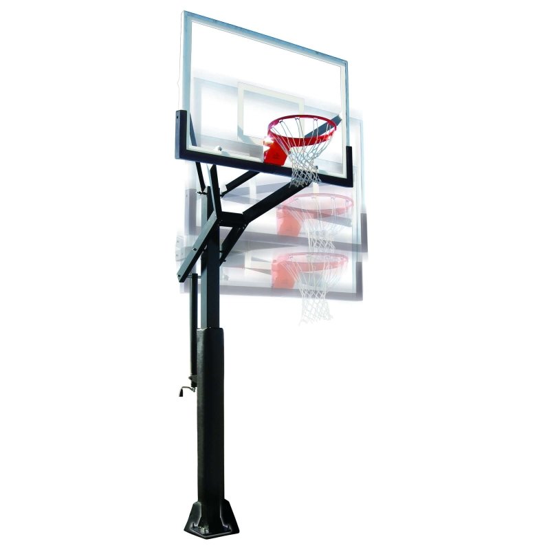 First Team Powerhouse 5 In-Ground Adjustable Basketball Hoop - adjustments