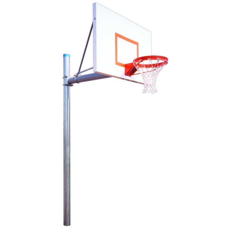 First Team Renegade In-Ground Fixed Height Basketball Hoop - full setup 