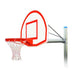 First Team Renegade In-Ground Fixed Height Basketball Hoop - red, spherical backboard