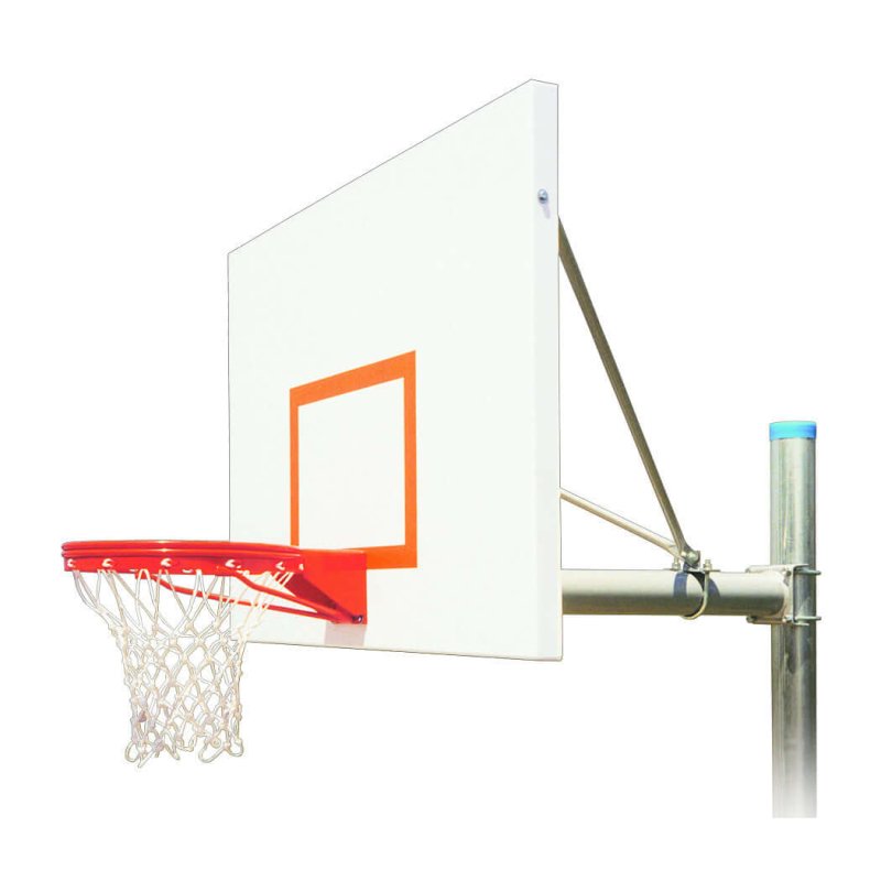 First Team Renegade In-Ground Fixed Height Basketball Hoop - white backboard