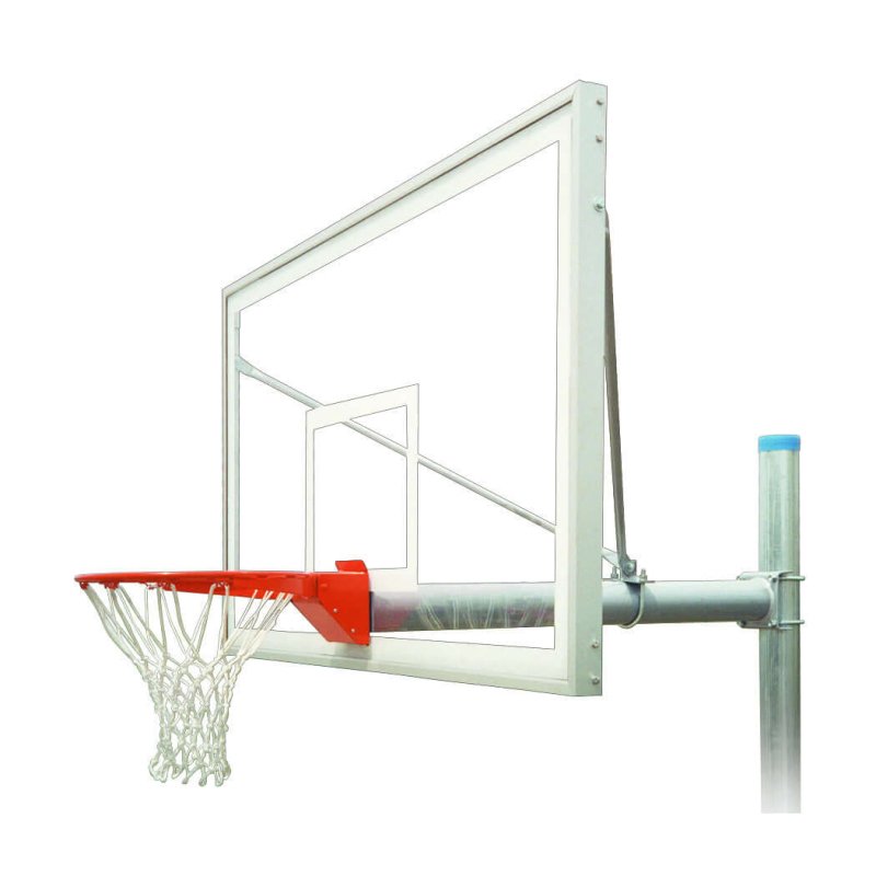 First Team Renegade In-Ground Fixed Height Basketball Hoop - clear backboard