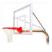 First Team RuffNeck In-Ground Fixed Height Basketball Hoop - clear backboard with steel pole