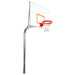 First Team RuffNeck In-Ground Fixed Height Basketball Hoop - white backboard side 3D view